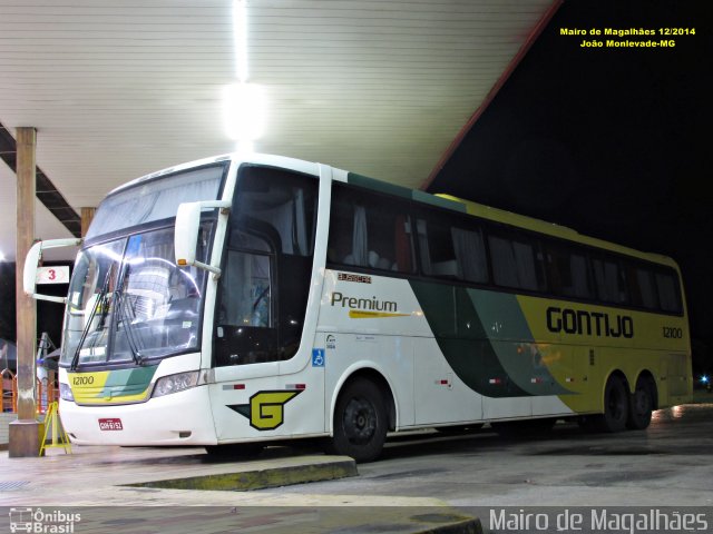 Empresa Gontijo de Transportes 12100 na cidade de João Monlevade, Minas Gerais, Brasil, por Mairo de Magalhães. Número da foto: #3111174.