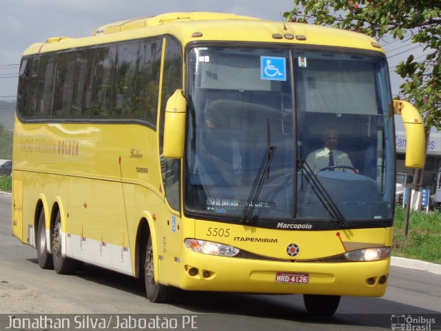 Viação Itapemirim 5505 na cidade de Jaboatão dos Guararapes, Pernambuco, Brasil, por Jonathan Silva. ID da foto: 3110214.