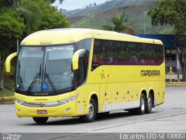 Viação Itapemirim 60733 na cidade de Queluz, São Paulo, Brasil, por Edcarlos Rodrigues. ID da foto: 3111786.