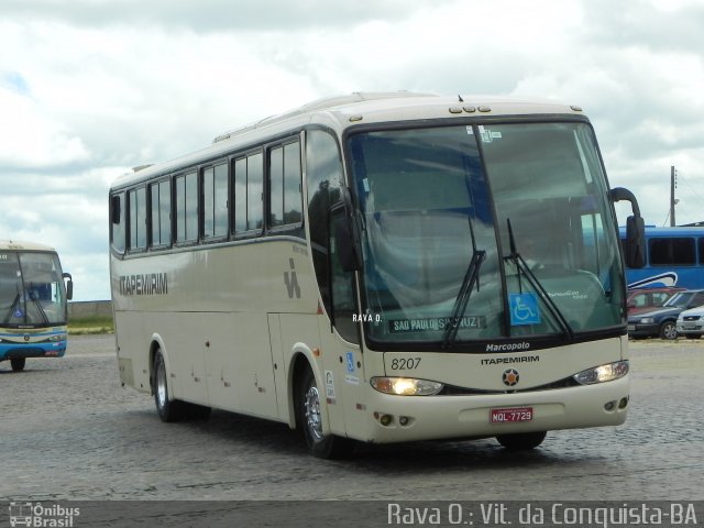 Viação Itapemirim 8207 na cidade de Vitória da Conquista, Bahia, Brasil, por Rava Ogawa. ID da foto: 3113303.