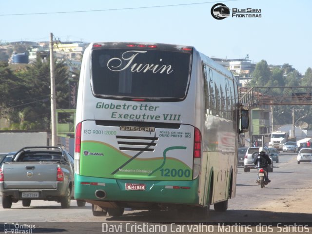 Turin Transportes 12000 na cidade de Conselheiro Lafaiete, Minas Gerais, Brasil, por Davi Cristiano Carvalho Martins dos Santos. ID da foto: 3112736.