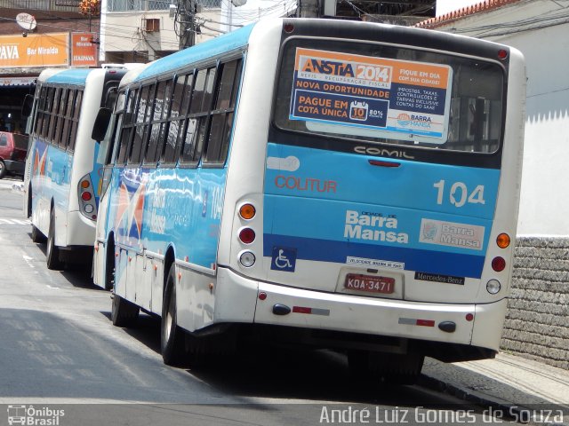 Colitur Transportes Rodoviários 104 na cidade de Barra Mansa, Rio de Janeiro, Brasil, por André Luiz Gomes de Souza. Número da foto: #3117016.