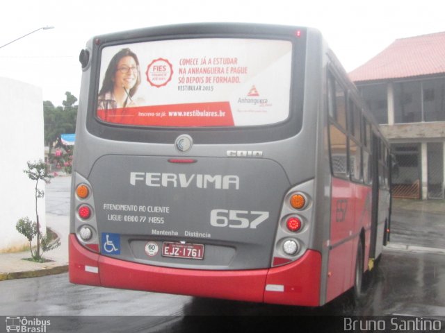 Viação Fervima 657 na cidade de Taboão da Serra, São Paulo, Brasil, por Bruno Santino. Número da foto: #3115967.
