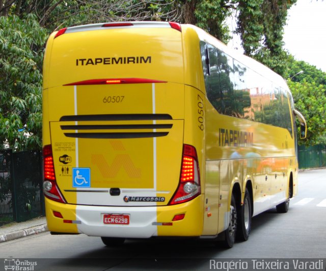 Viação Itapemirim 60507 na cidade de São Paulo, São Paulo, Brasil, por Rogério Teixeira Varadi. ID da foto: 3115750.