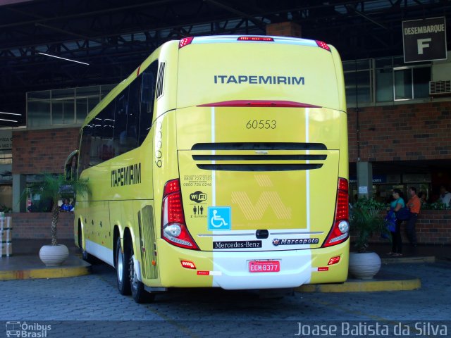 Viação Itapemirim 60553 na cidade de Coronel Fabriciano, Minas Gerais, Brasil, por Joase Batista da Silva. Número da foto: #3115364.