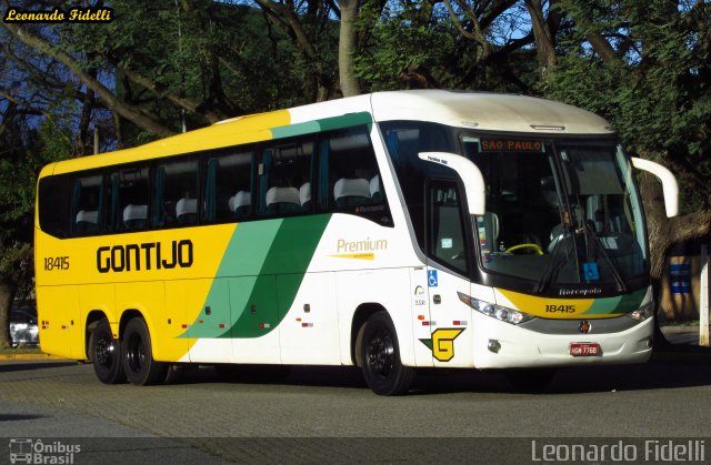 Empresa Gontijo de Transportes 18415 na cidade de São Paulo, São Paulo, Brasil, por Leonardo Fidelli. Número da foto: #3118754.