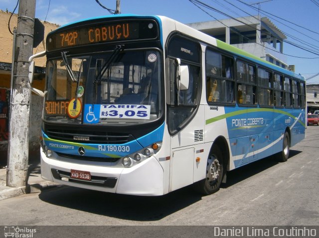 Viação Ponte Coberta RJ 190.030 na cidade de Nova Iguaçu, Rio de Janeiro, Brasil, por Daniel Lima Coutinho. ID da foto: 3117585.