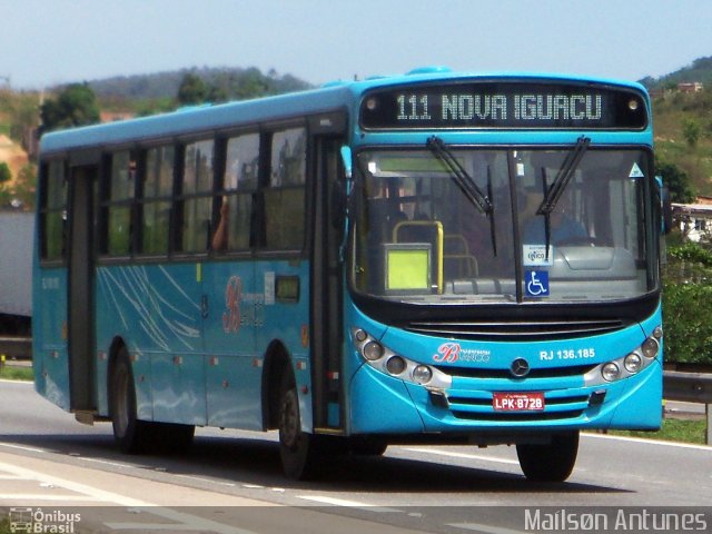 Transportes Blanco RJ 136.185 na cidade de Queimados, Rio de Janeiro, Brasil, por Maílsøn Antunes. ID da foto: 3120711.