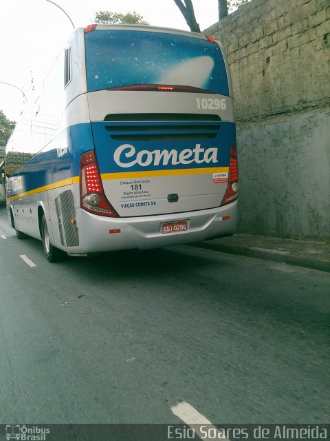 Viação Cometa 10296 na cidade de São Paulo, São Paulo, Brasil, por Esio Soares de Almeida. ID da foto: 3121100.