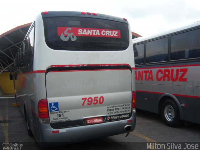 Viação Santa Cruz 7950 na cidade de Aparecida, São Paulo, Brasil, por Milton Silva José. ID da foto: 3120799.