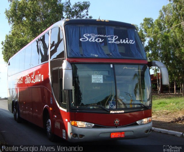 Expresso São Luiz 6990 na cidade de Cuiabá, Mato Grosso, Brasil, por Paulo Sergio Alves Venancio. ID da foto: 3123231.