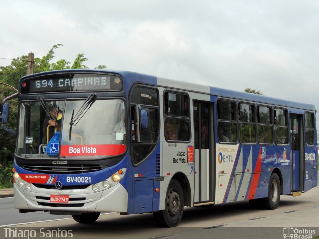 Viação Boa Vista BV-10021 na cidade de Campinas, São Paulo, Brasil, por Thiago Santos. Número da foto: #3122425.