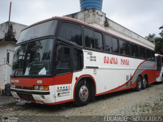 Santa Rosa Turismo 4200 na cidade de Aparecida, São Paulo, Brasil, por EDUARDO - SOROCABUS. ID da foto: 3122781.