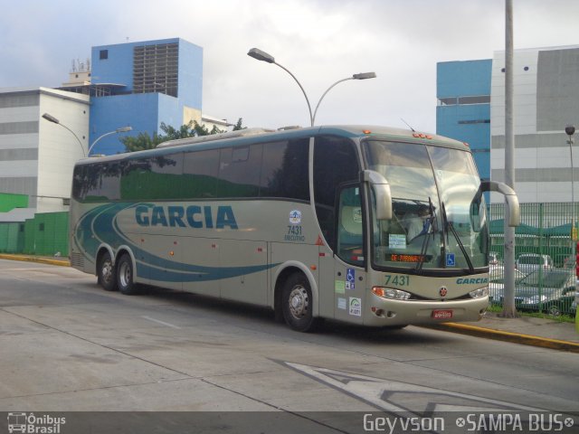 Viação Garcia 7431 na cidade de São Paulo, São Paulo, Brasil, por José Geyvson da Silva. Número da foto: #3123565.