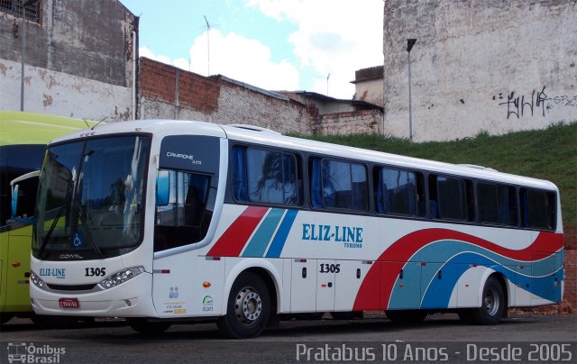 Eliz-Line Transporte e Turismo 1305 na cidade de Bauru, São Paulo, Brasil, por Cristiano Soares da Silva. ID da foto: 3122074.