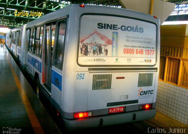 Metrobus 092 na cidade de Goiânia, Goiás, Brasil, por Carlos Júnior. ID da foto: 3123696.