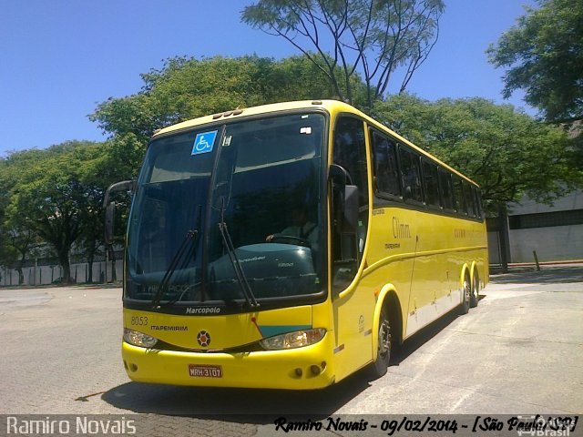 Viação Itapemirim 8053 na cidade de São Paulo, São Paulo, Brasil, por Ramiro Novais. ID da foto: 3125276.