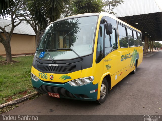 Viação Garcia 7186 na cidade de Arapongas, Paraná, Brasil, por Tadeu Santana. ID da foto: 3127119.