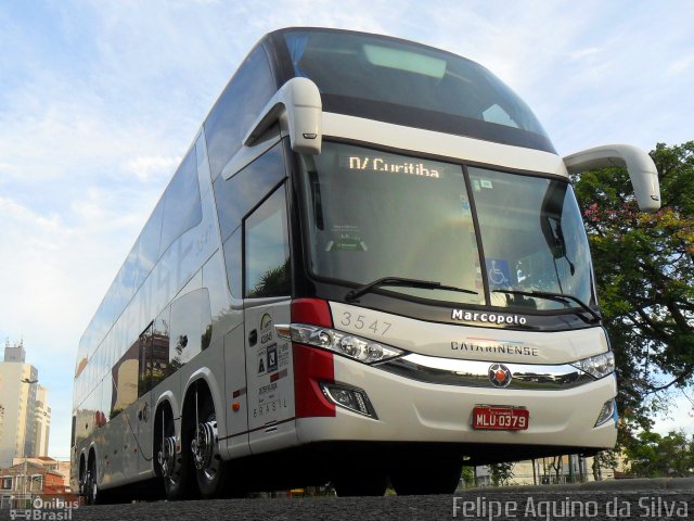 Auto Viação Catarinense 3547 na cidade de Curitiba, Paraná, Brasil, por Felipe Aquino da Silva. Número da foto: #3126113.