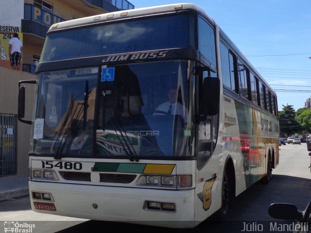 Empresa Gontijo de Transportes 15480 na cidade de Guarapari, Espírito Santo, Brasil, por Júlio  Mandelli. ID da foto: 3200268.