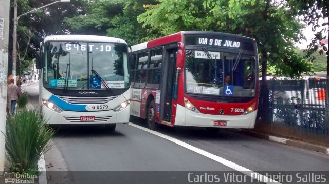 Viação Gatusa Transportes Urbanos 7 6036 na cidade de São Paulo, São Paulo, Brasil, por Carlos Vitor Pinheiro Salles. Número da foto: #3199857.