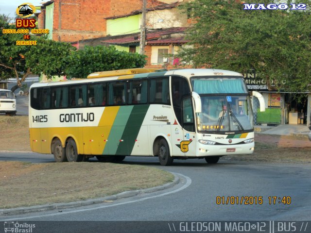 Empresa Gontijo de Transportes 14125 na cidade de Aracaju, Sergipe, Brasil, por Gledson Santos Freitas. Número da foto: #3199478.