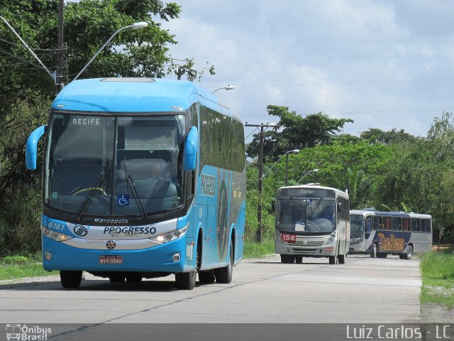 Auto Viação Progresso 6161 na cidade de Recife, Pernambuco, Brasil, por Luiz Carlos de Santana. Número da foto: #3202640.