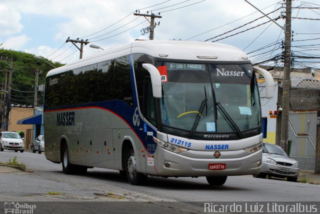Viação Nasser 212115 na cidade de São Paulo, São Paulo, Brasil, por Ricardo Luiz. Número da foto: #3203301.
