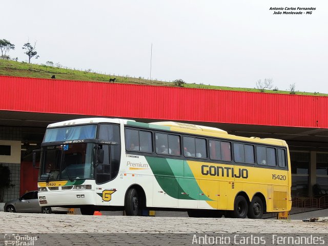 Empresa Gontijo de Transportes 15420 na cidade de João Monlevade, Minas Gerais, Brasil, por Antonio Carlos Fernandes. ID da foto: 3202188.