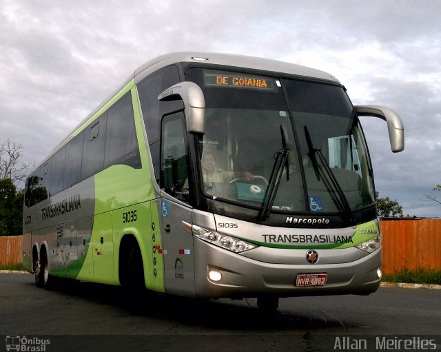Transbrasiliana Transportes e Turismo 51035 na cidade de Brasília, Distrito Federal, Brasil, por Allan  Meirelles. Número da foto: #3205464.