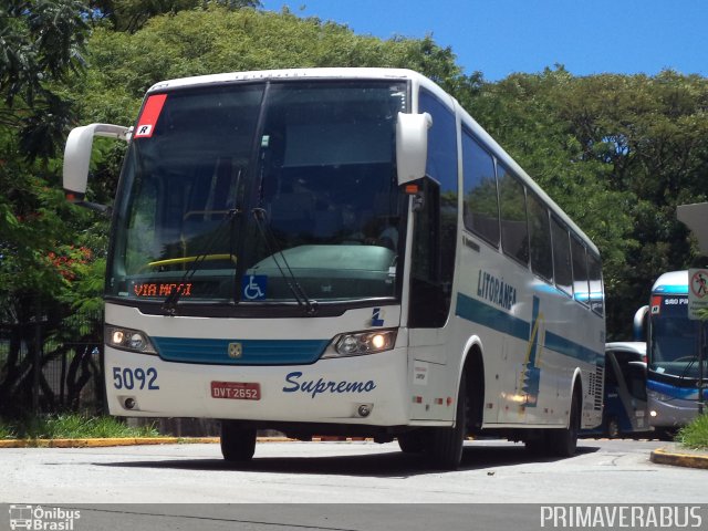 Litorânea Transportes Coletivos 5092 na cidade de São Paulo, São Paulo, Brasil, por Alexandre Rodrigo. ID da foto: 3206391.