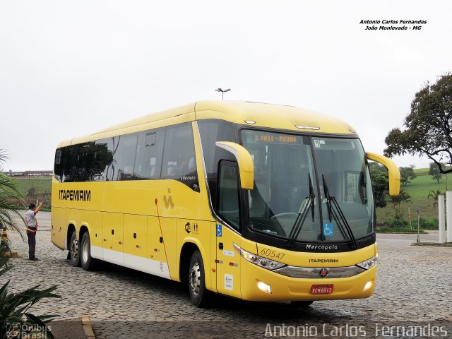 Viação Itapemirim 60547 na cidade de João Monlevade, Minas Gerais, Brasil, por Antonio Carlos Fernandes. Número da foto: #3206882.