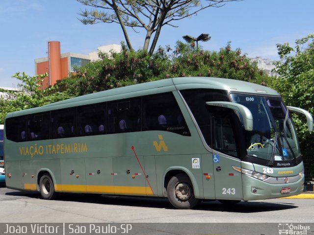 Viação Itapemirim 243 na cidade de São Paulo, São Paulo, Brasil, por João Victor. Número da foto: #3209017.