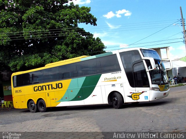 Empresa Gontijo de Transportes 11535 na cidade de Pirapora, Minas Gerais, Brasil, por Andrew Campos. ID da foto: 3209475.