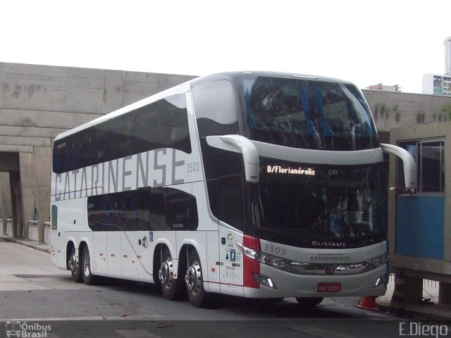 Auto Viação Catarinense 3503 na cidade de Curitiba, Paraná, Brasil, por Diego Lopes. Número da foto: #3212328.