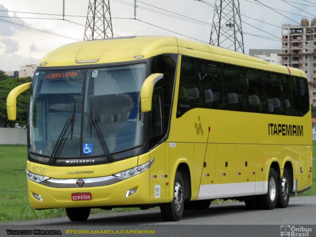 Viação Itapemirim 60581 na cidade de São José dos Campos, São Paulo, Brasil, por Vinicius Miranda. Número da foto: #3212397.