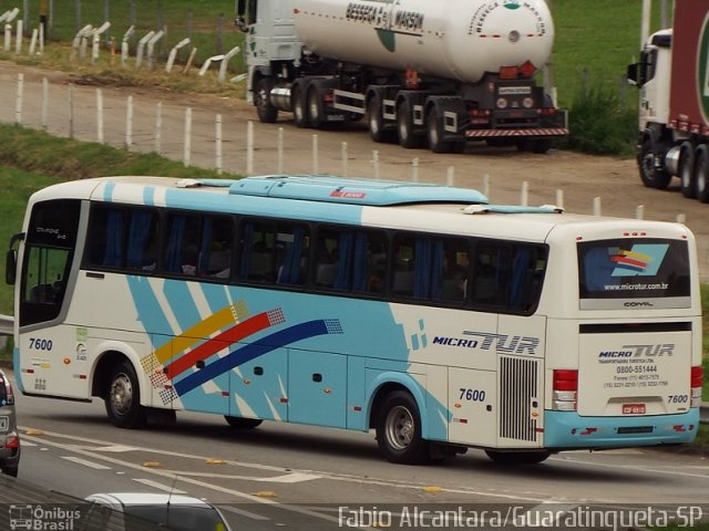 Microtur Transportadora Turística 7600 na cidade de Aparecida, São Paulo, Brasil, por Fabio Alcantara. Número da foto: #3215665.