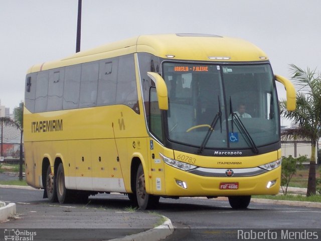 Viação Itapemirim 60783 na cidade de Marília, São Paulo, Brasil, por Roberto Mendes. Número da foto: #3217610.