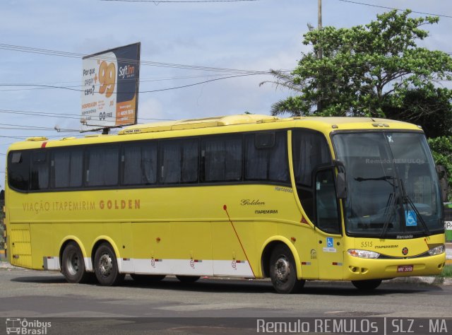 Viação Itapemirim 5515 na cidade de São Luís, Maranhão, Brasil, por Remulo Oliveira Clementino. Número da foto: #3216369.