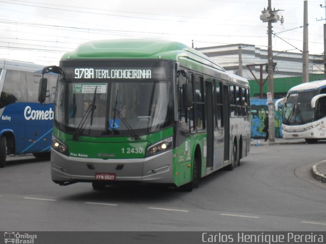 Viação Gato Preto 1 2430 na cidade de São Paulo, São Paulo, Brasil, por Carlos Henrique Pereira. ID da foto: 3217735.