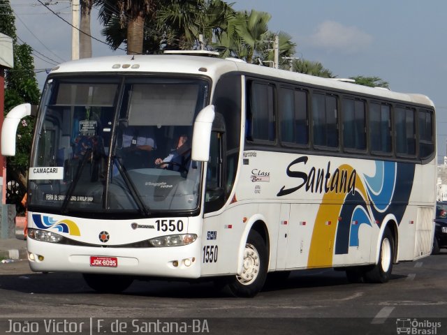 Empresas de Transportes Santana e São Paulo 1550 na cidade de Feira de Santana, Bahia, Brasil, por João Victor. Número da foto: #3216397.