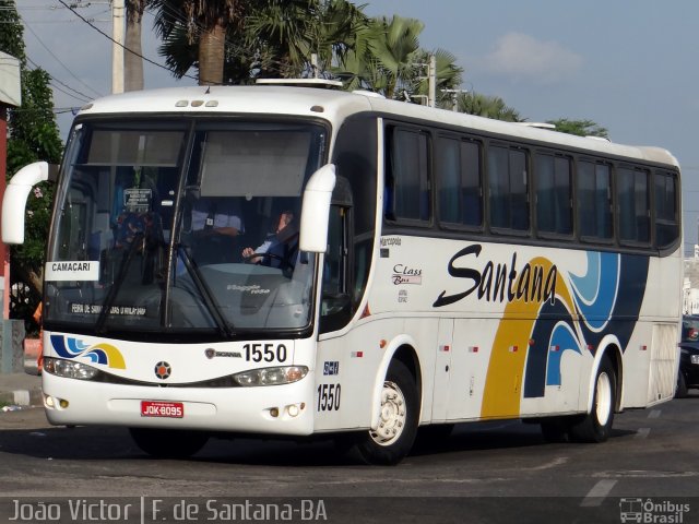 Empresas de Transportes Santana e São Paulo 1550 na cidade de Feira de Santana, Bahia, Brasil, por João Victor. ID da foto: 3216397.