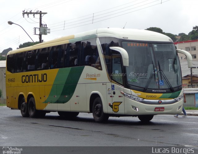 Empresa Gontijo de Transportes 19160 na cidade de Araxá, Minas Gerais, Brasil, por Lucas Borges . Número da foto: #3220255.