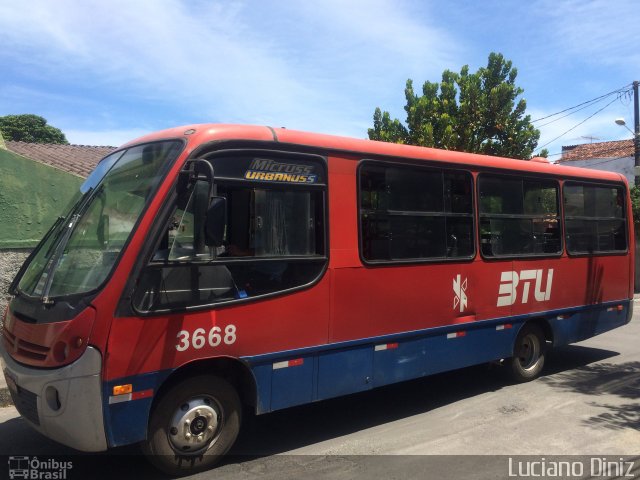 BTU - Bahia Transportes Urbanos 3668 na cidade de Salvador, Bahia, Brasil, por Luciano Diniz. ID da foto: 3180991.