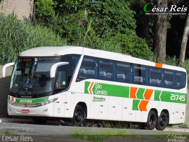 Cia. São Geraldo de Viação 21745 na cidade de Belo Horizonte, Minas Gerais, Brasil, por César Ônibus. ID da foto: 3181412.