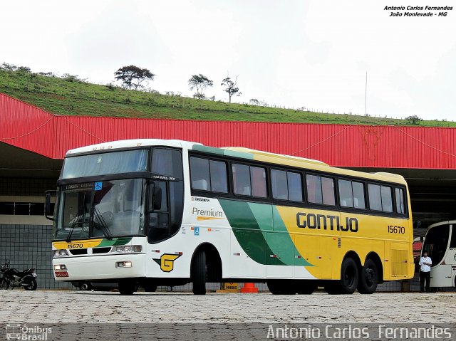 Empresa Gontijo de Transportes 15670 na cidade de João Monlevade, Minas Gerais, Brasil, por Antonio Carlos Fernandes. ID da foto: 3179926.