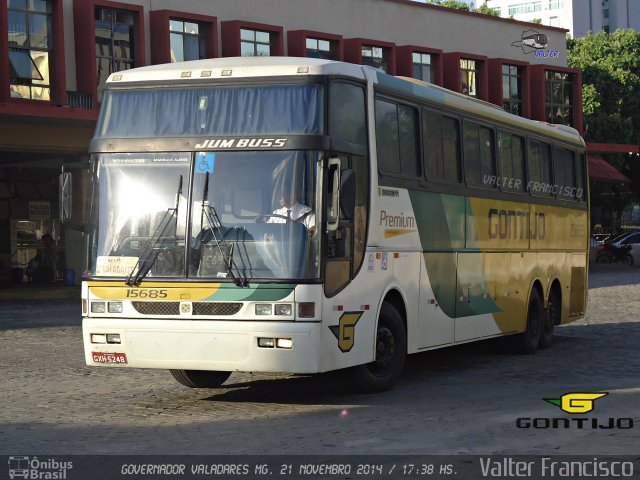 Empresa Gontijo de Transportes 15685 na cidade de Governador Valadares, Minas Gerais, Brasil, por Valter Francisco. Número da foto: #3180892.
