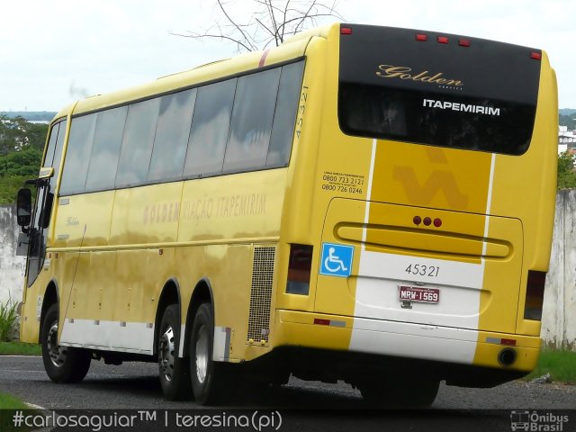 Viação Itapemirim 45321 na cidade de Teresina, Piauí, Brasil, por Carlos Aguiar ®. Número da foto: #3180123.