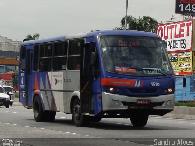 EAOSA - Empresa Auto Ônibus Santo André 1510 na cidade de Santo André, São Paulo, Brasil, por Sandro Alves. ID da foto: 3179890.