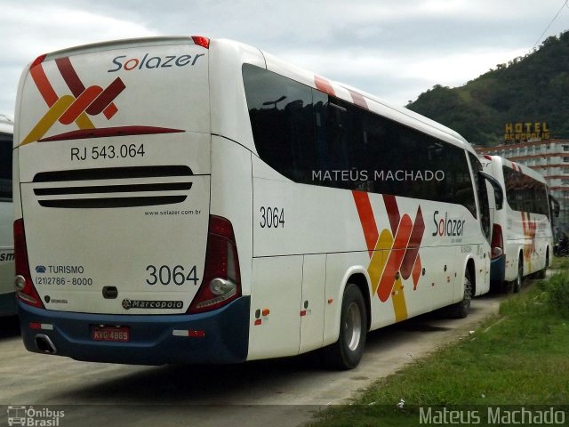 Solazer Transportes e Turismo 3064 na cidade de Angra dos Reis, Rio de Janeiro, Brasil, por Mateus Machado. Número da foto: #3180021.